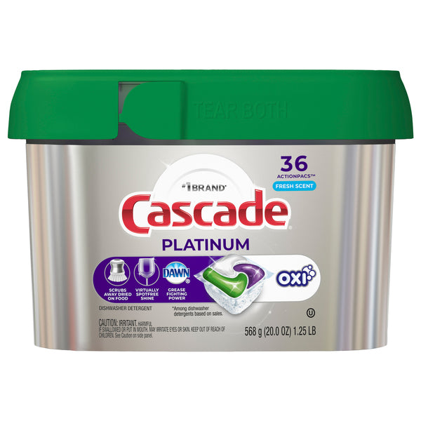 Cascade Platinum Dishwashing Pods, Fresh Scent