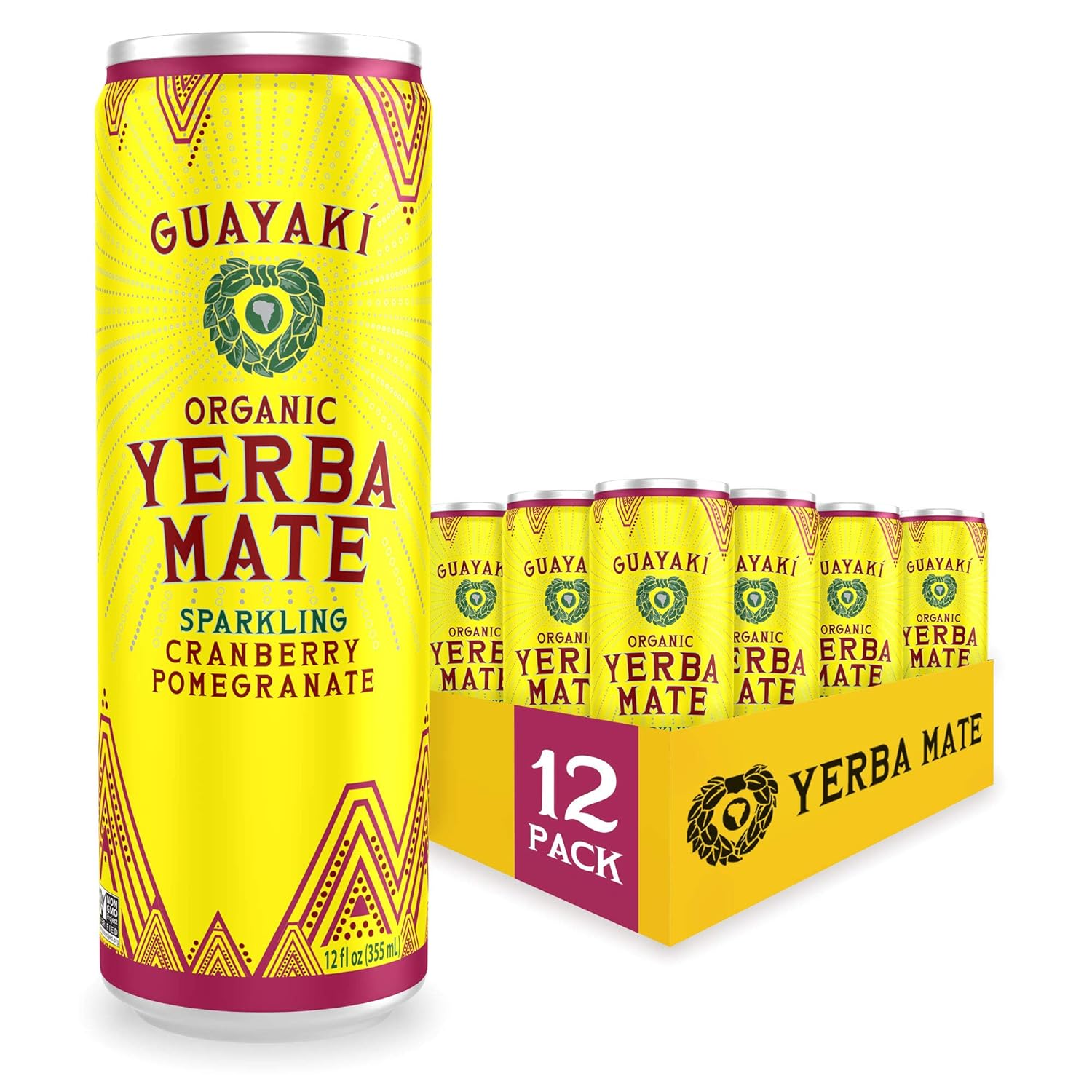 Guayaki Yerba Mate Sparkling (Cranberry Pomegranate)